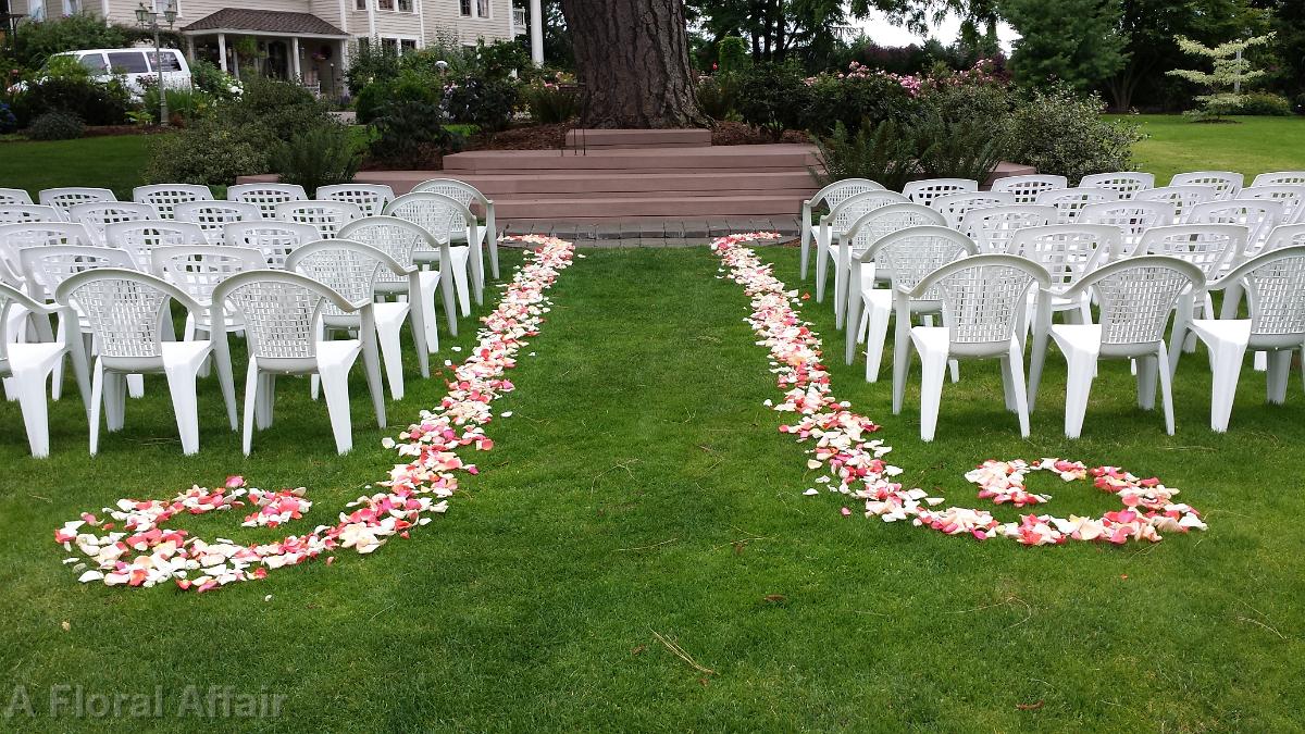 CF0676-Coral, Peach and Ivory Aisle Petals