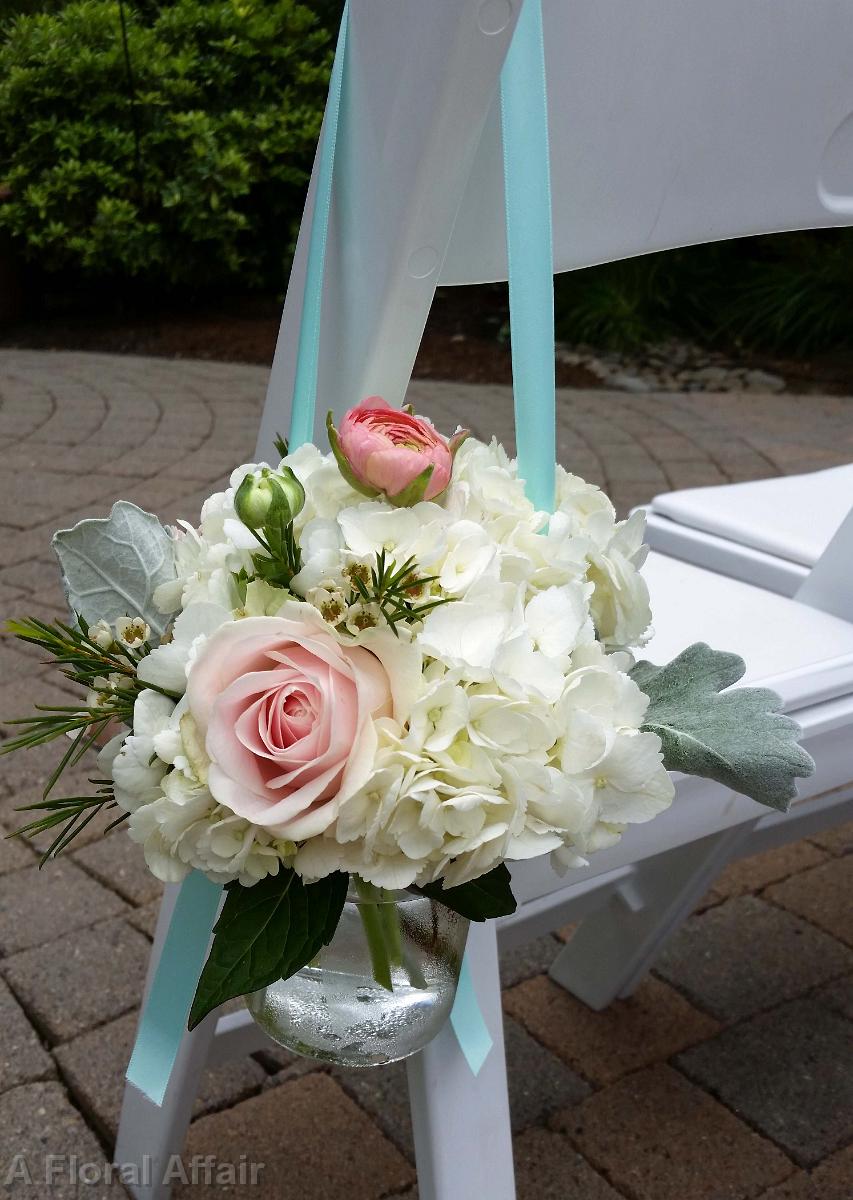 CF0737-Turquoise, Blush and White Aisle Flowers