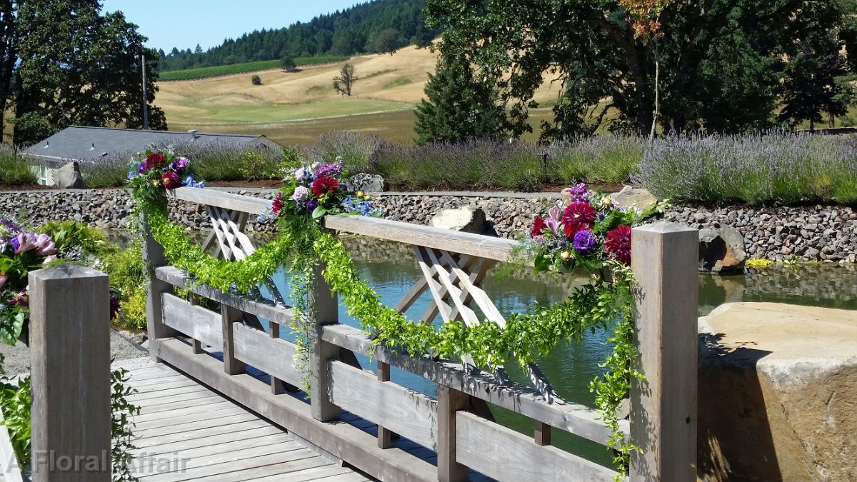 CF0767-Wedding Garland with Purple Flowers