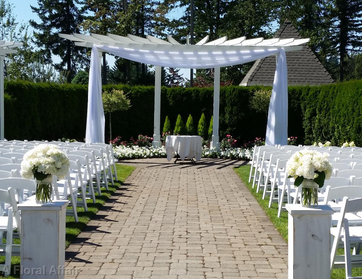 CF0768-White Wedding Aisle Arrangements