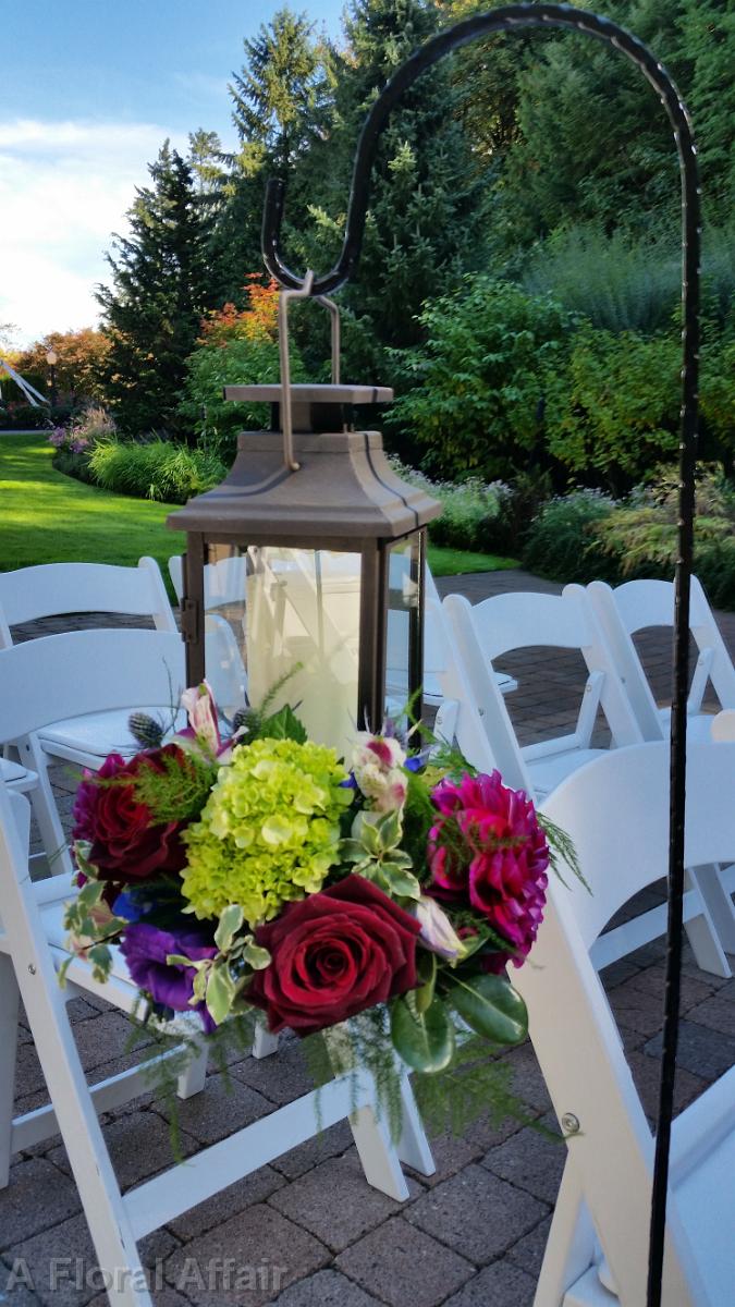 CF0795-Rustic Lantern Aisle Arrangement