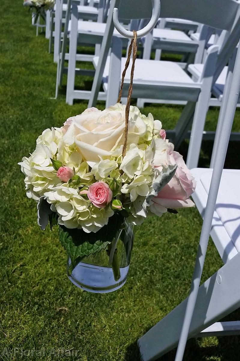 CF0823-Blush and White Aisle Arrangement