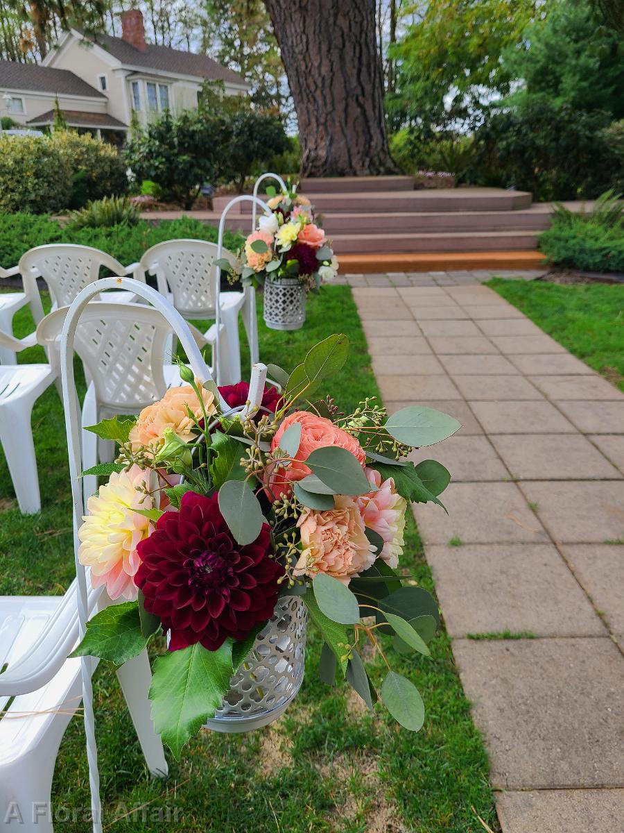 CF9307-Burgundy and Peach Aisle Markers