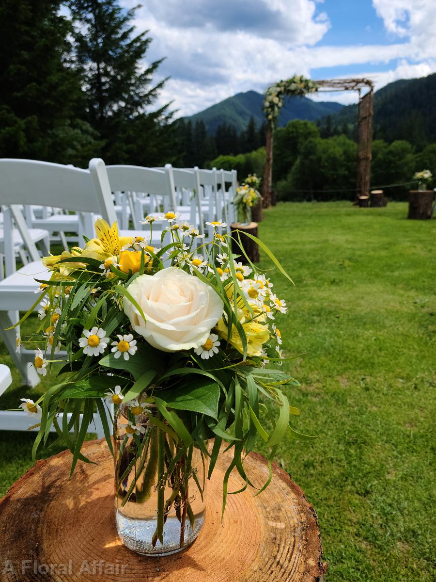 CF9324-Rustic Yellow and White Aisle Arrangement