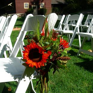 AM0129-Rustic Fall Sunflower Aisle Marker