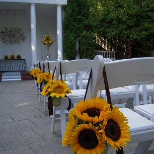 AM0361-Yellow Sunflower Aisle Accents