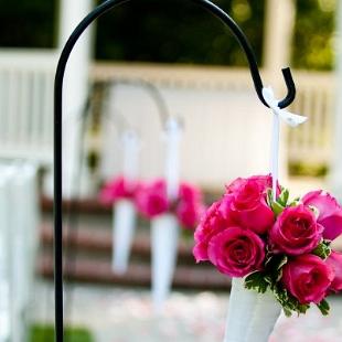 AM0453-Romantic Pink Garden Aisle Marker