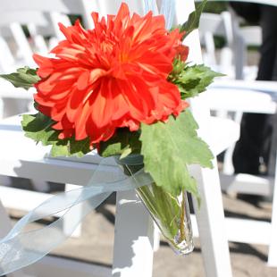 AM0471-Orange Dahlia Aisle Marker