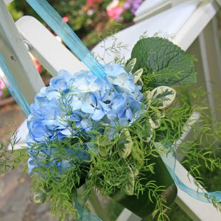 AM0523-Blue Hydrangea Aisle Marker