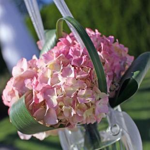 AM0577-Pink Hydrangea Aisle Marker