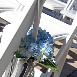 AM0585-Silver and Blue Aisle Chair Marker