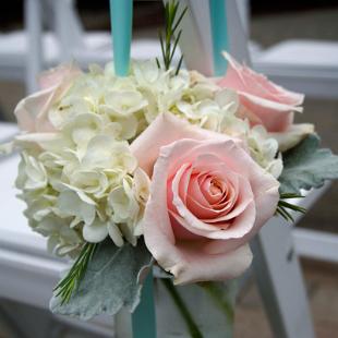 CF0741-Petal Pink, White and Turquoise Aisle Marker