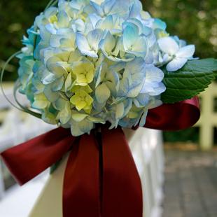 CF0753-Blue Hydrangea Wedding Aisle Flowers