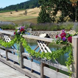 CF0767-Wedding Garland with Purple Flowers