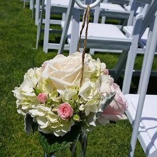 CF0823-Blush and White Aisle Arrangement