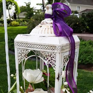 CF0831-Wedding Aisle Antique Lantern with Flowers