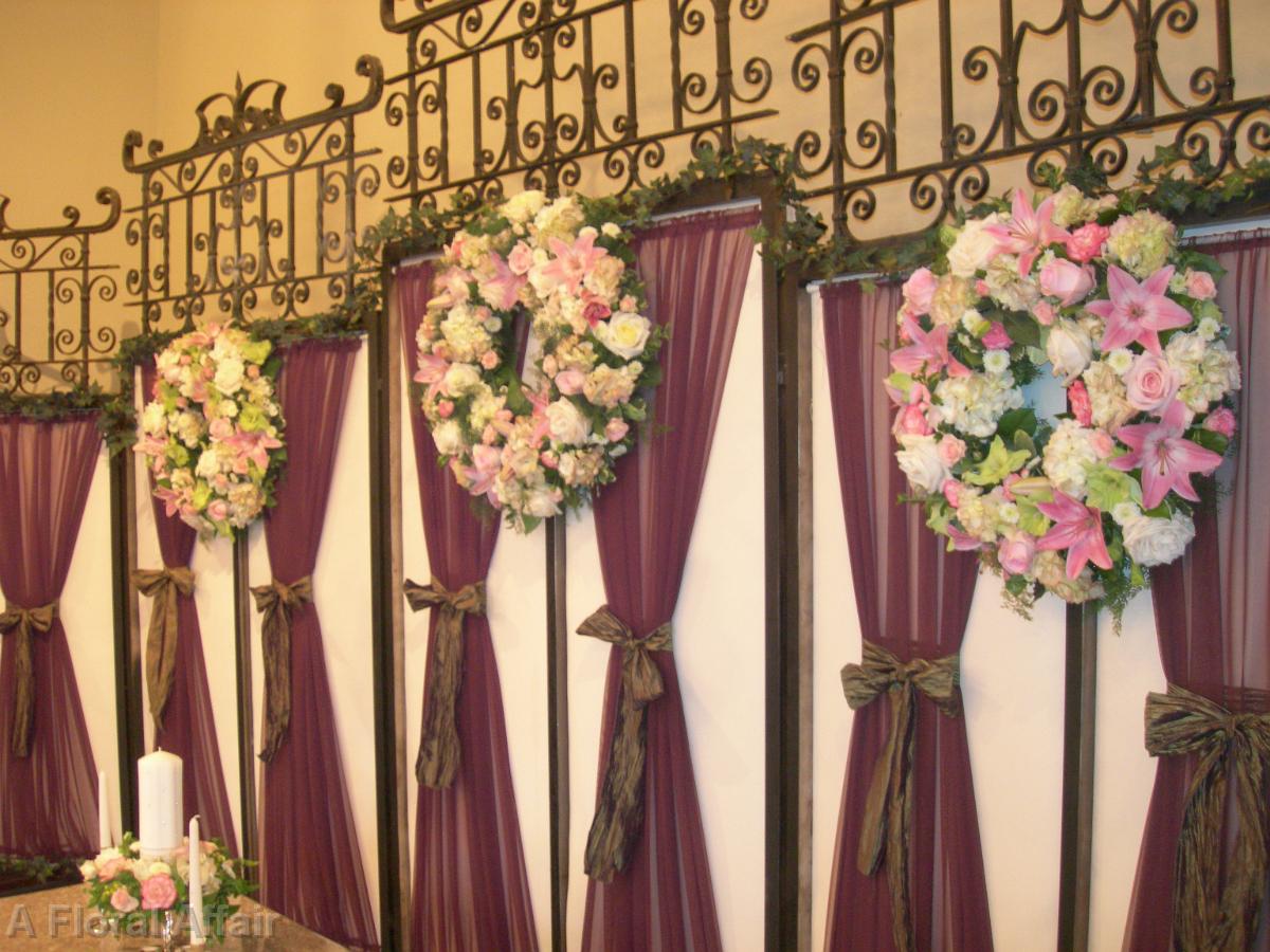 CF0265- Pink and White Wedding Wreaths