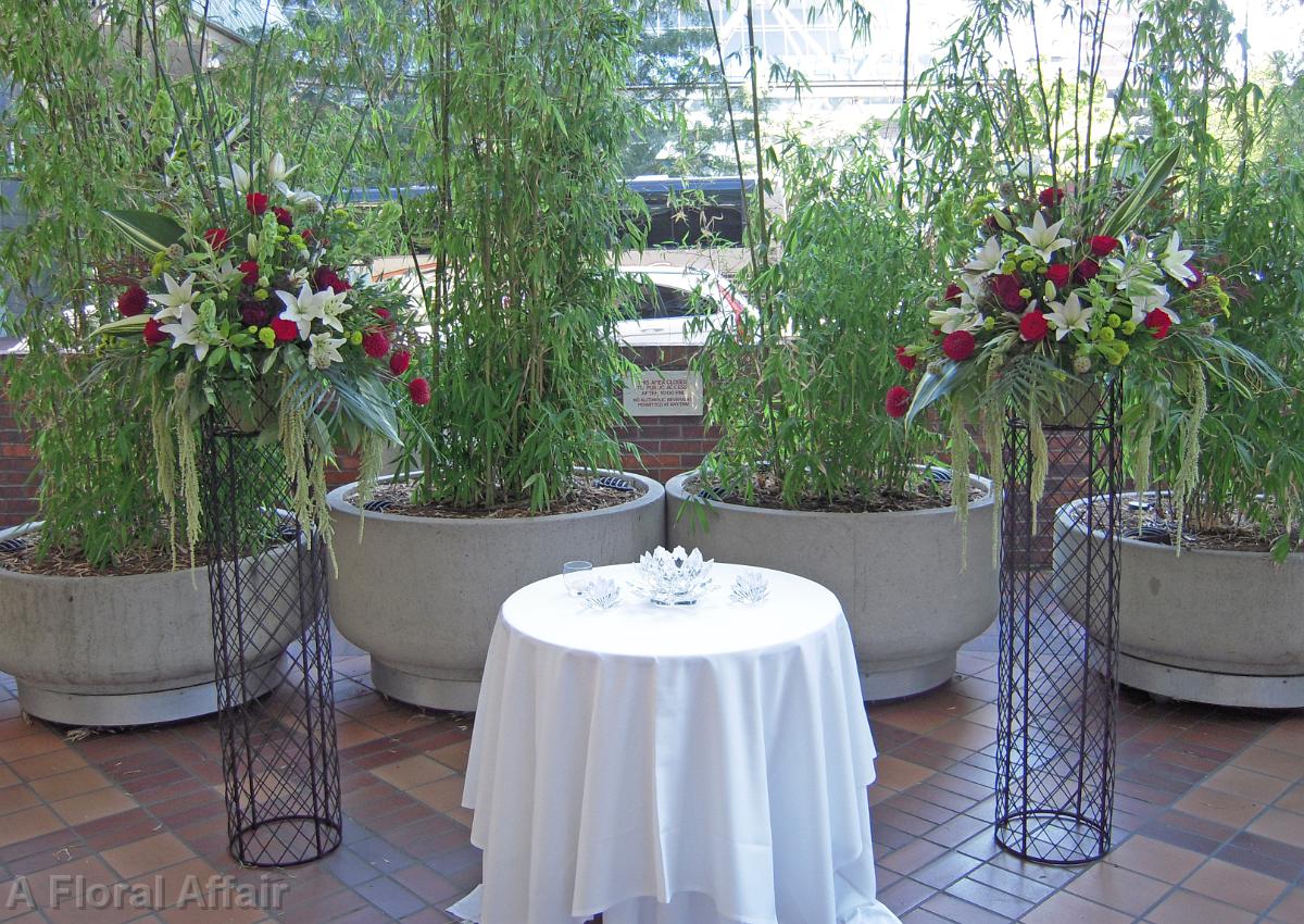 CF0372-Red and White Tropical Wedding Flowers