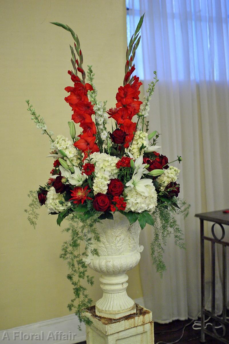 CF0396-Red and White Wedding Ceremony Flower JPG