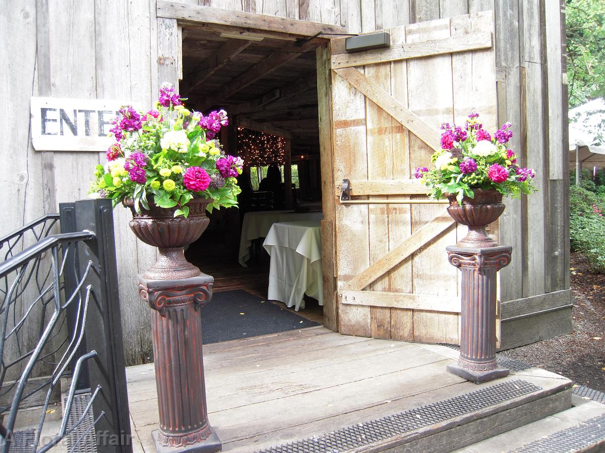 CF0441-Rustic Wedding Urn Flower Arrangement