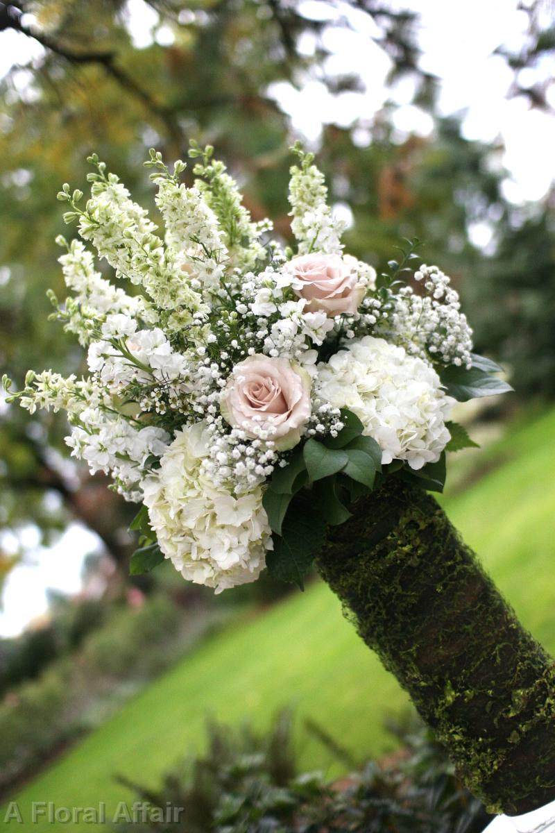 CF0652-Blush and White Rustic Ceremony Arrangement