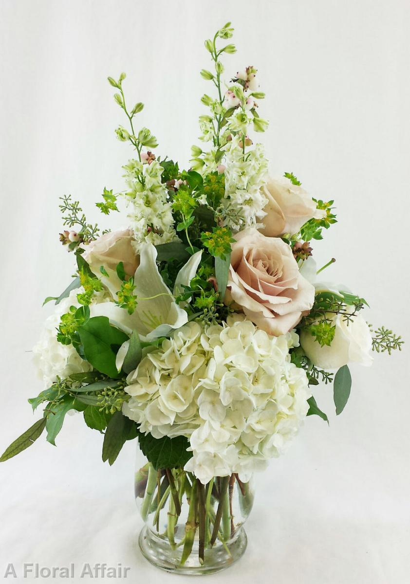 CF0693-Elegant Champagne and White Ceremony Arrangement