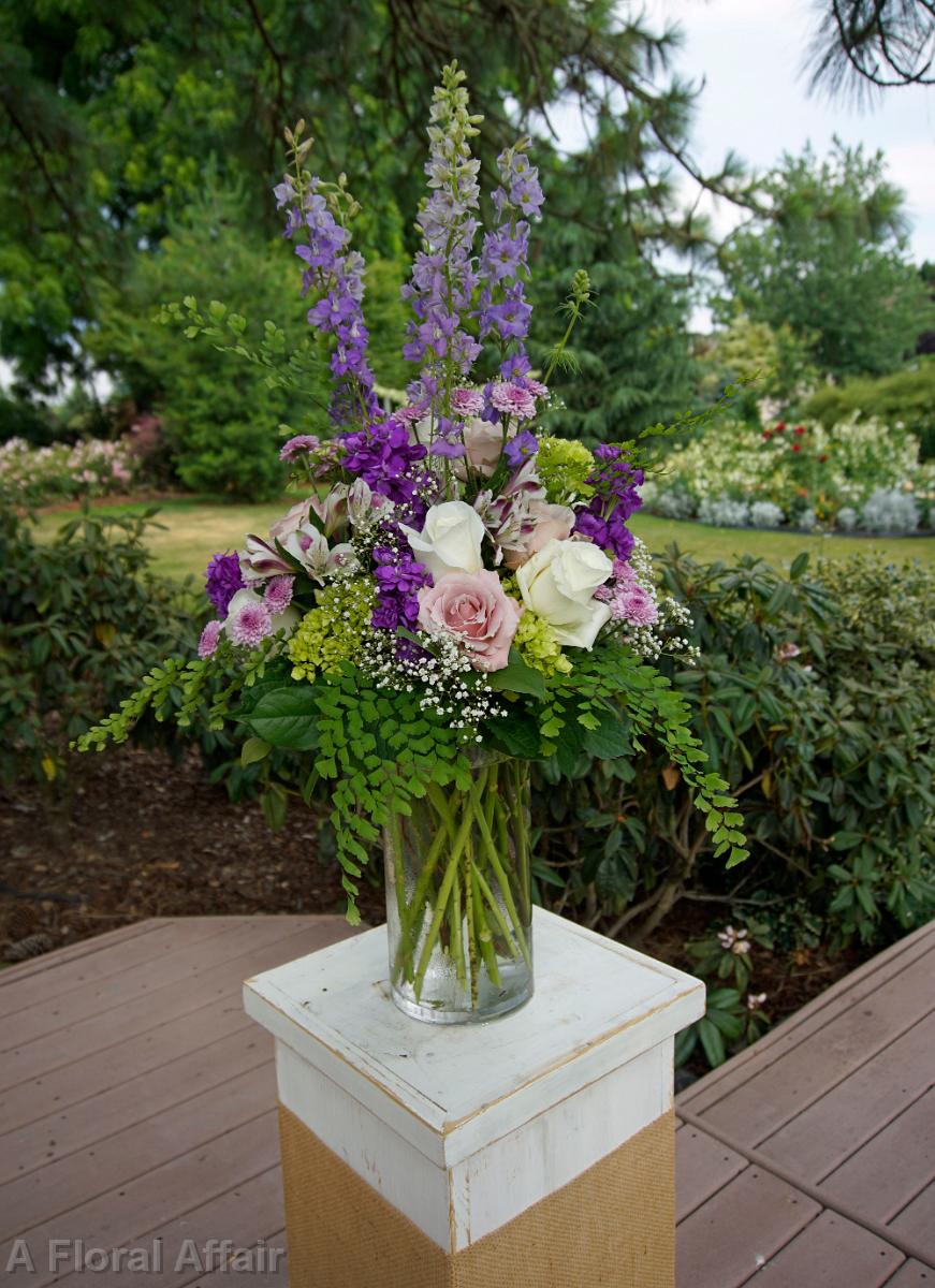 CF0758-Purple and Quartz Flowers for Wedding Ceremony