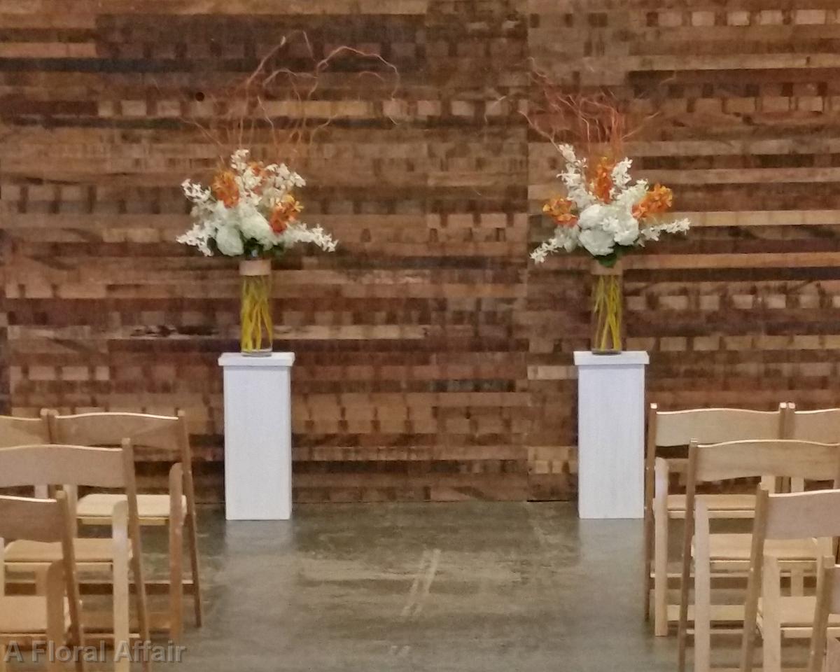 CF0804-Rustic Gold and White Wedding Arrangement