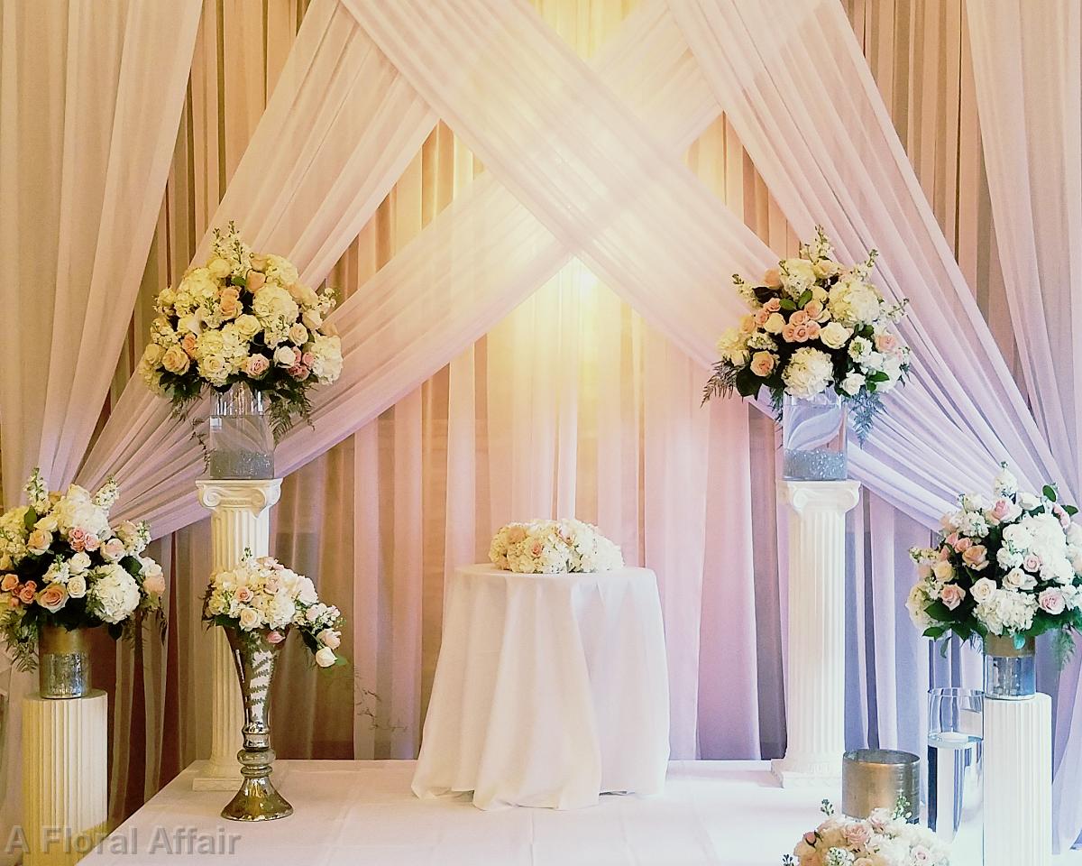 CF09239-Blush and White Wedding Ceremony Arrangements