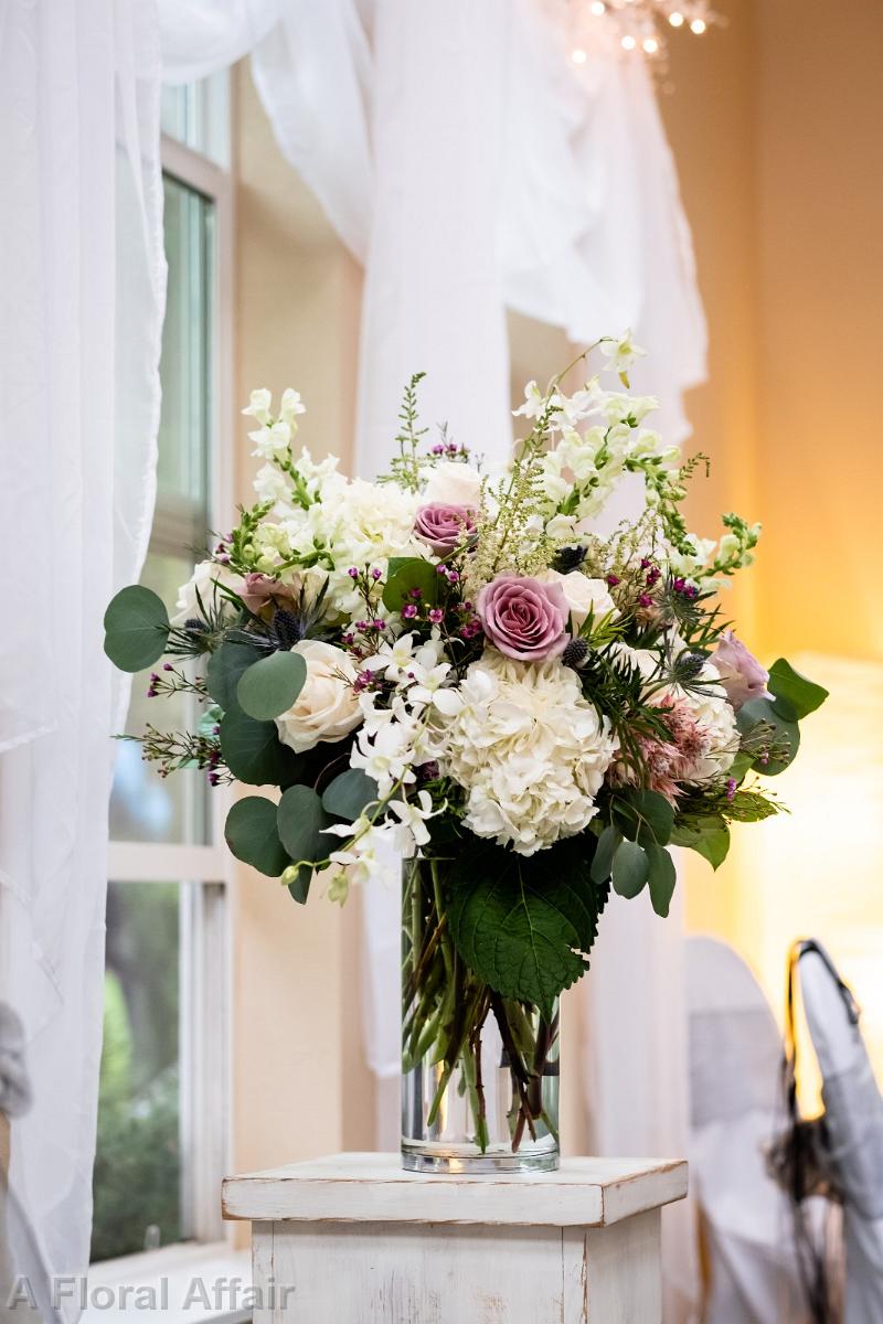 CF09302-Mauve and White Ceremony Arrangement