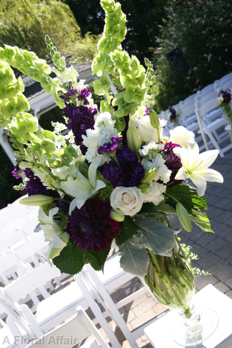 CF7441-Romantic Purple and White Aisle Arrangement