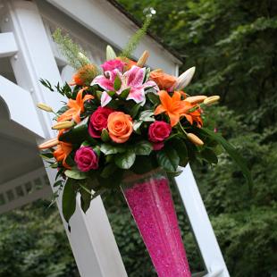 CF0466-Stargazer Lily and Rose Wedding Flowers