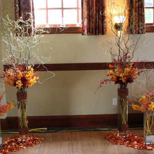 CF0557-Fall Willow Branch and Orchid Wedding Flower Decorations