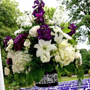 CF0644-Damask Plum and White Wedding  Flowers