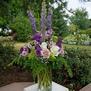 CF0758-Purple and Quartz Flowers for Wedding Ceremony