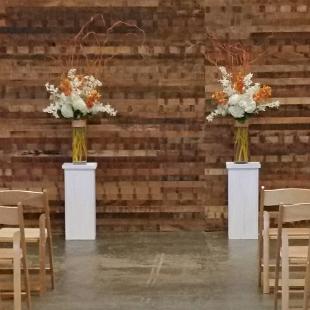 CF0804-Rustic Gold and White Wedding Arrangement
