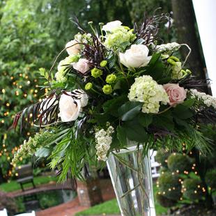 CF0854-Champagne , Green, and Ivory Large Wedding Bouquet