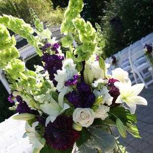 CF7441-Romantic Purple and White Aisle Arrangement