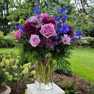 CF9337-Purple and Blue Ceremony Arrangement