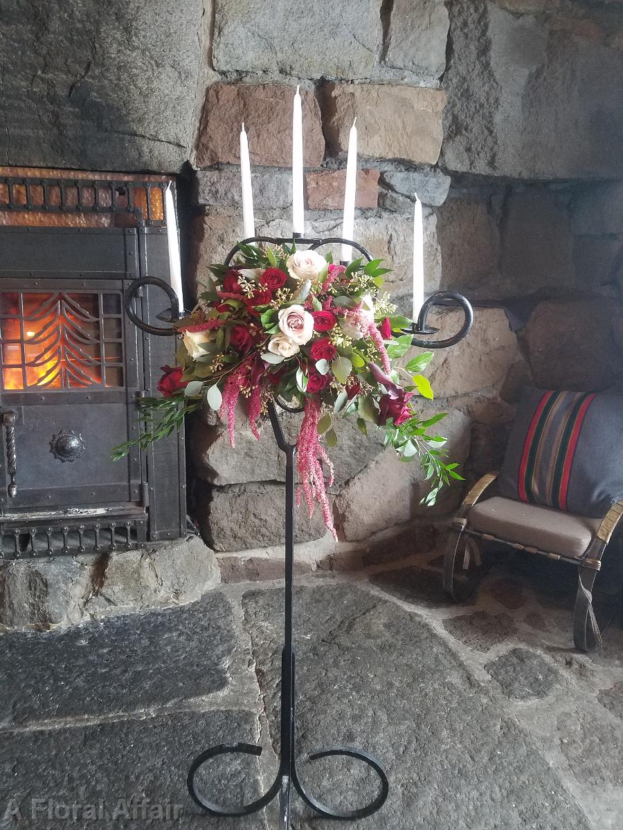 CF09234-Floral Candleabra in Silcox Hut