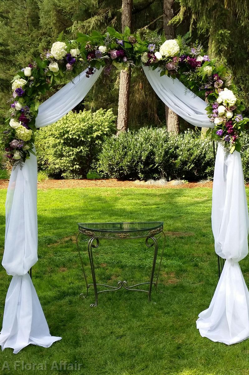 CF0783-Purple and White Wedding Arch