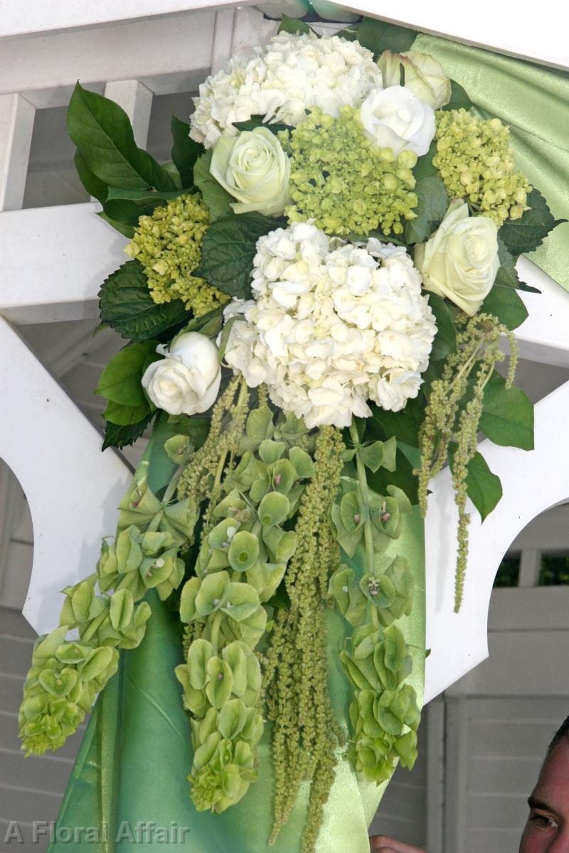 CF0809-Green and White Gazebo Flowers