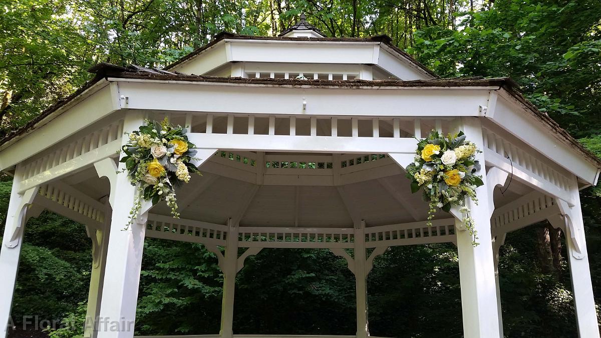 CF0874-Yellow, Cream And Gray Gazebo Arrangements