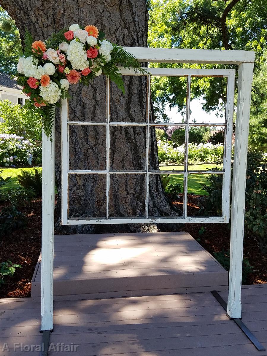 CF0910-Vintage Window Ceremony Backdrop