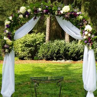CF0783-Purple and White Wedding Arch