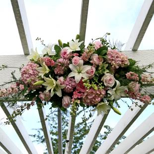 CF0808-Pink Weddding Arch Flowers