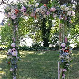 CF0865-Blue, Pink, Green and Lavender Garden Wedding Arbor