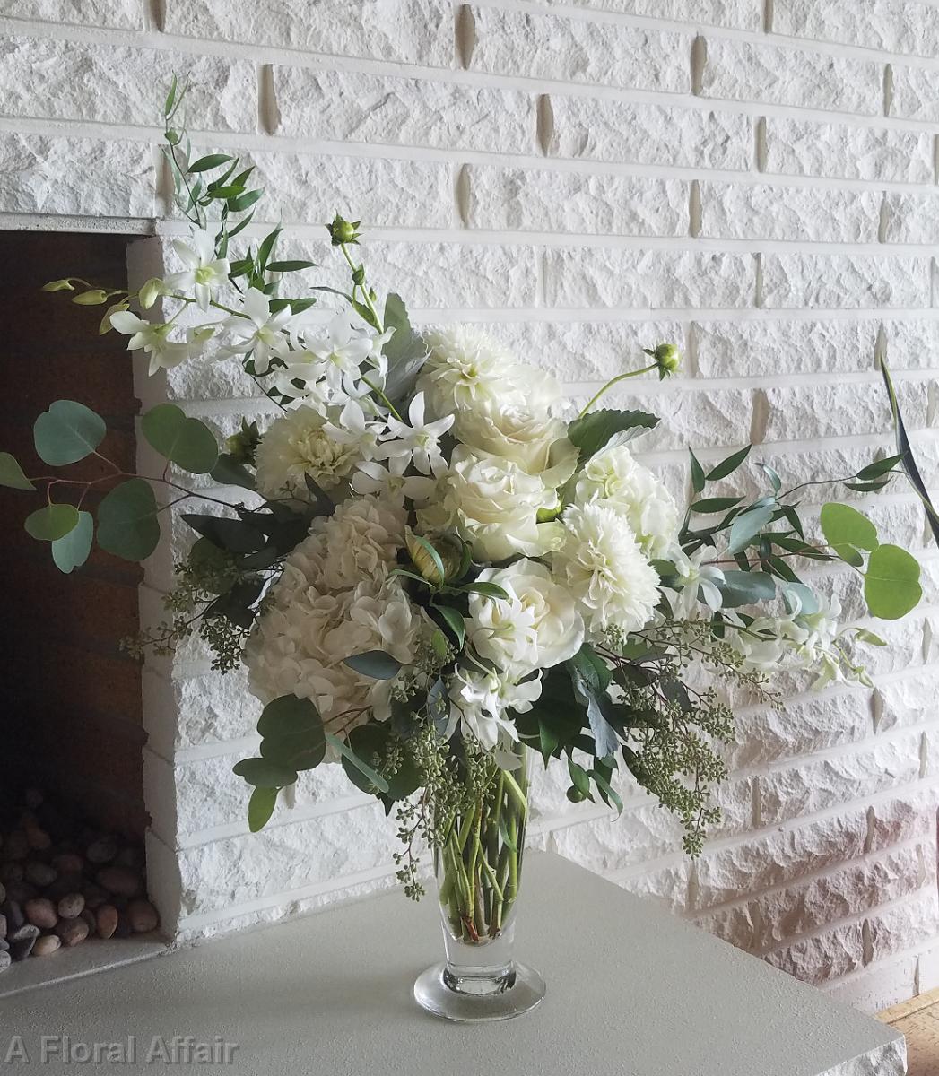 CF09276-Classic White Vase Arrangement