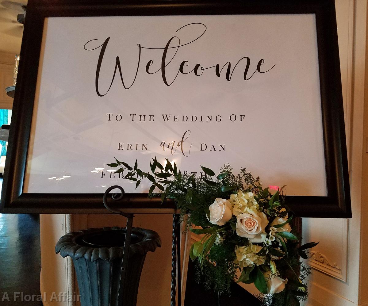 FT0737-Wedding Sign Floral Accent