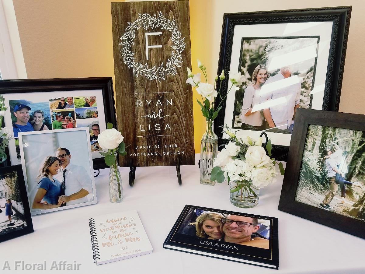 FT0740-Guest Book Table Floral Additions